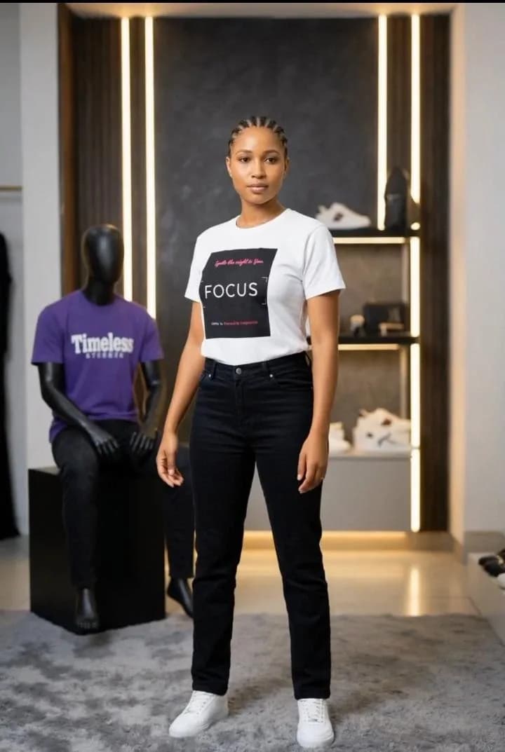 Unisex 'FOCUS' Graphic Print Cotton T-Shirt