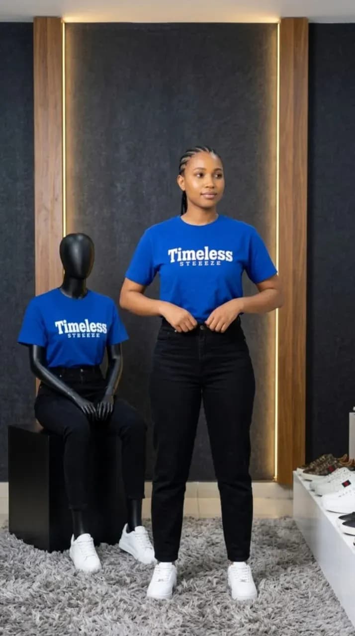 Timeless Steeze Blue Classic Logo T-Shirt