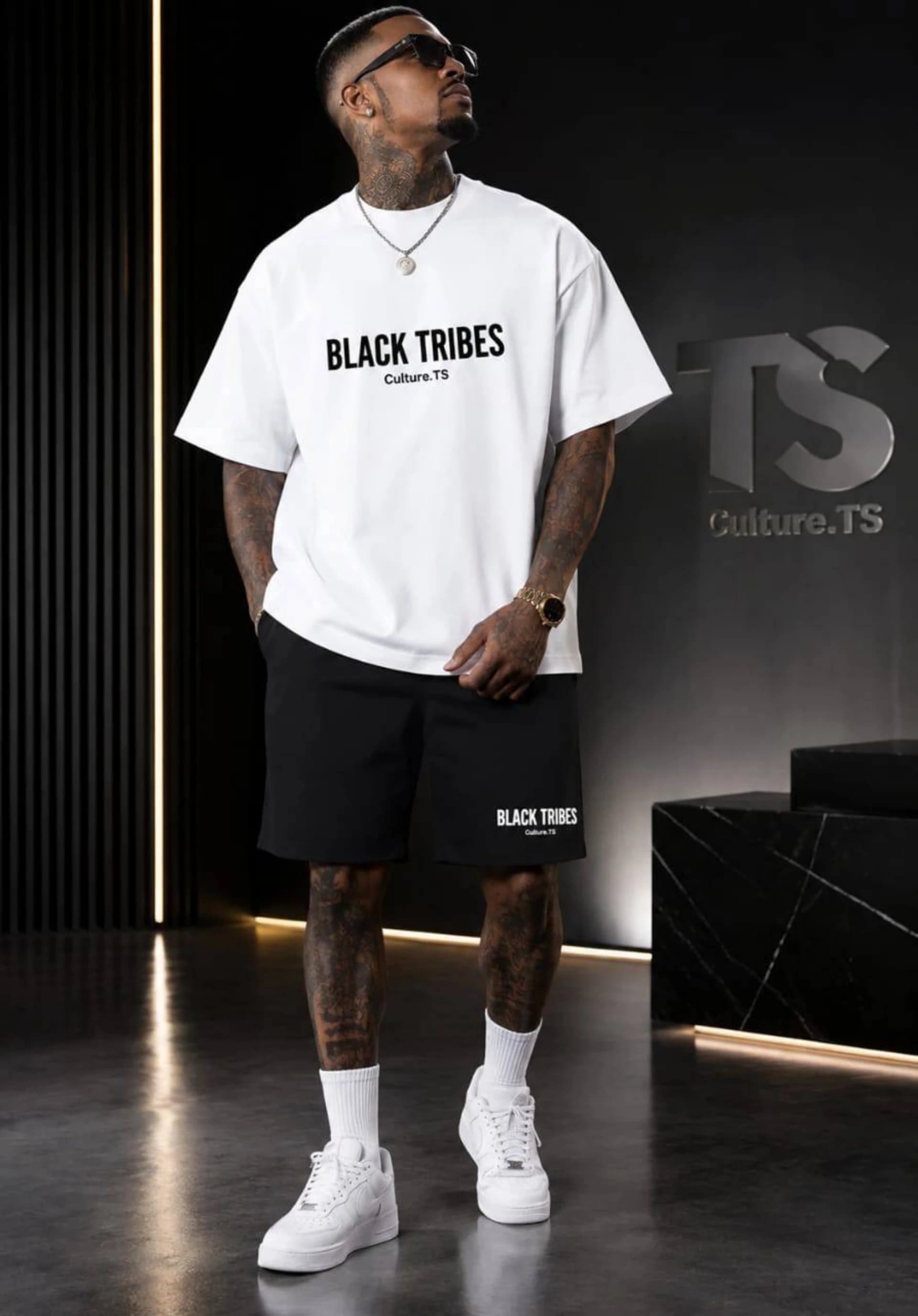 Black Tribes Culture.TS Men's Casual T-Shirt & Shorts Set